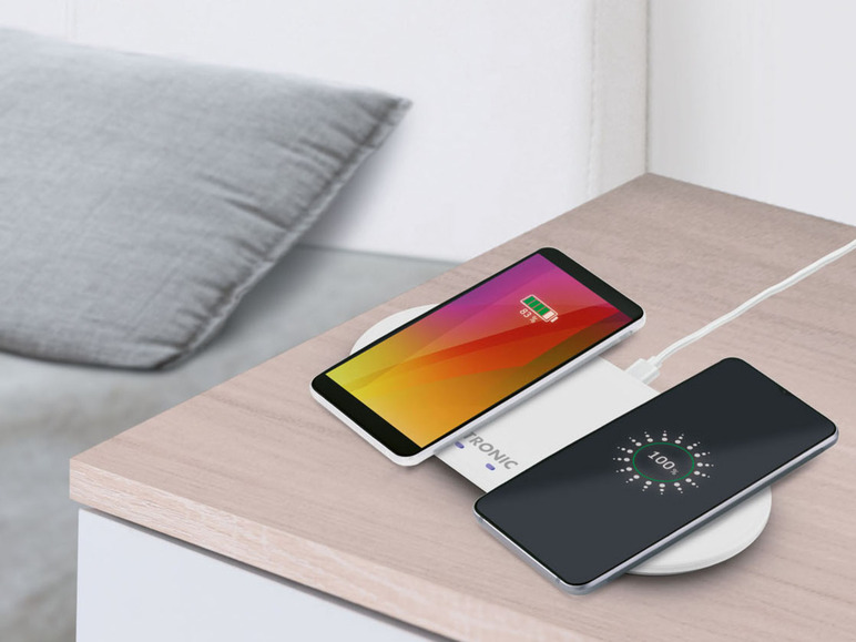  Zobrazit na celou obrazovku TRONIC® Bezdrátová nabíjecí podložka Qi Dual - Obrázek 3