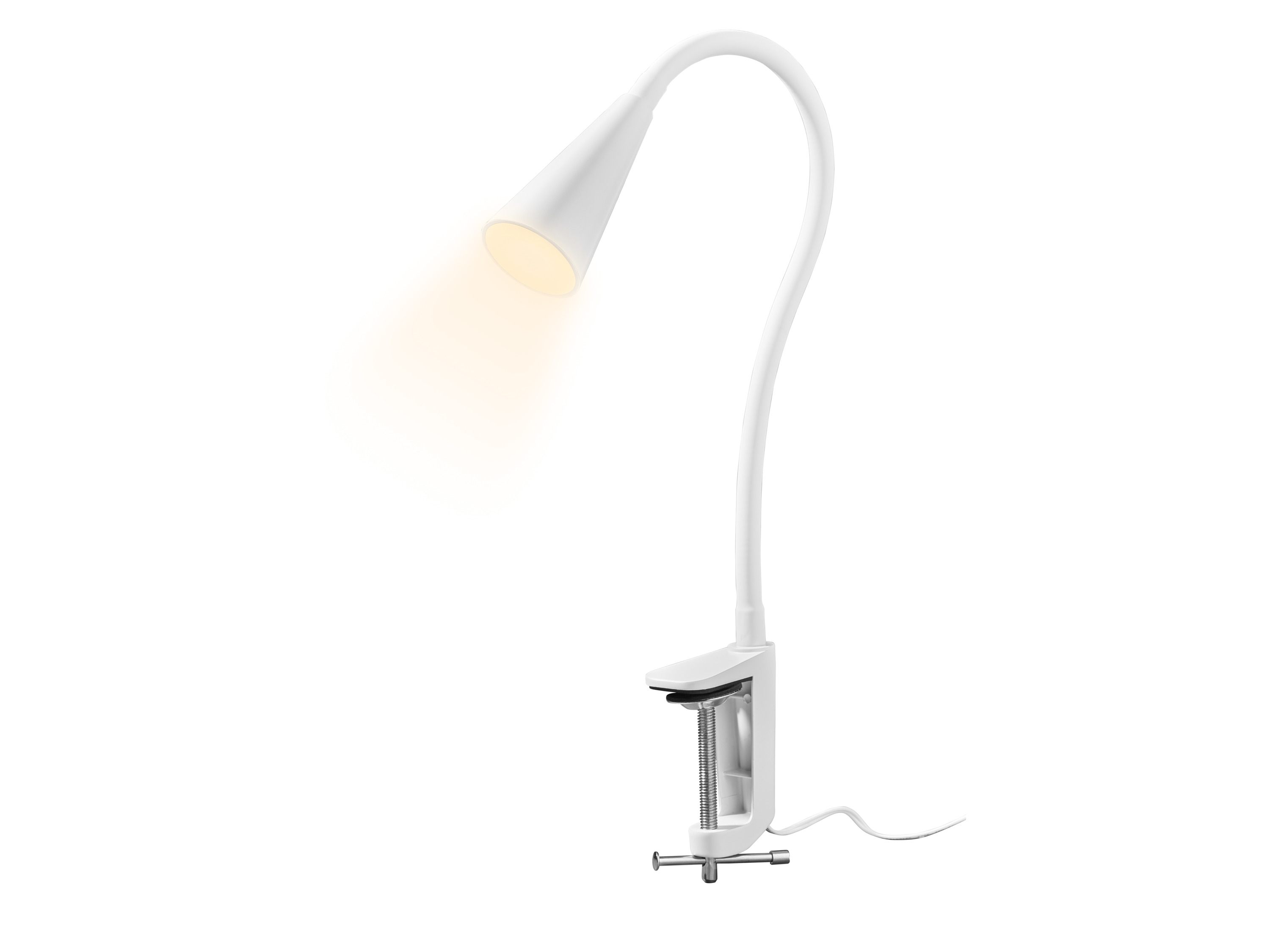 Livarno® Stolní LED lampa Freya (Led lampa s upnutím, bílá)