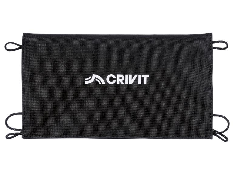 Černá taška Crivit se stahovací šňůrkou.