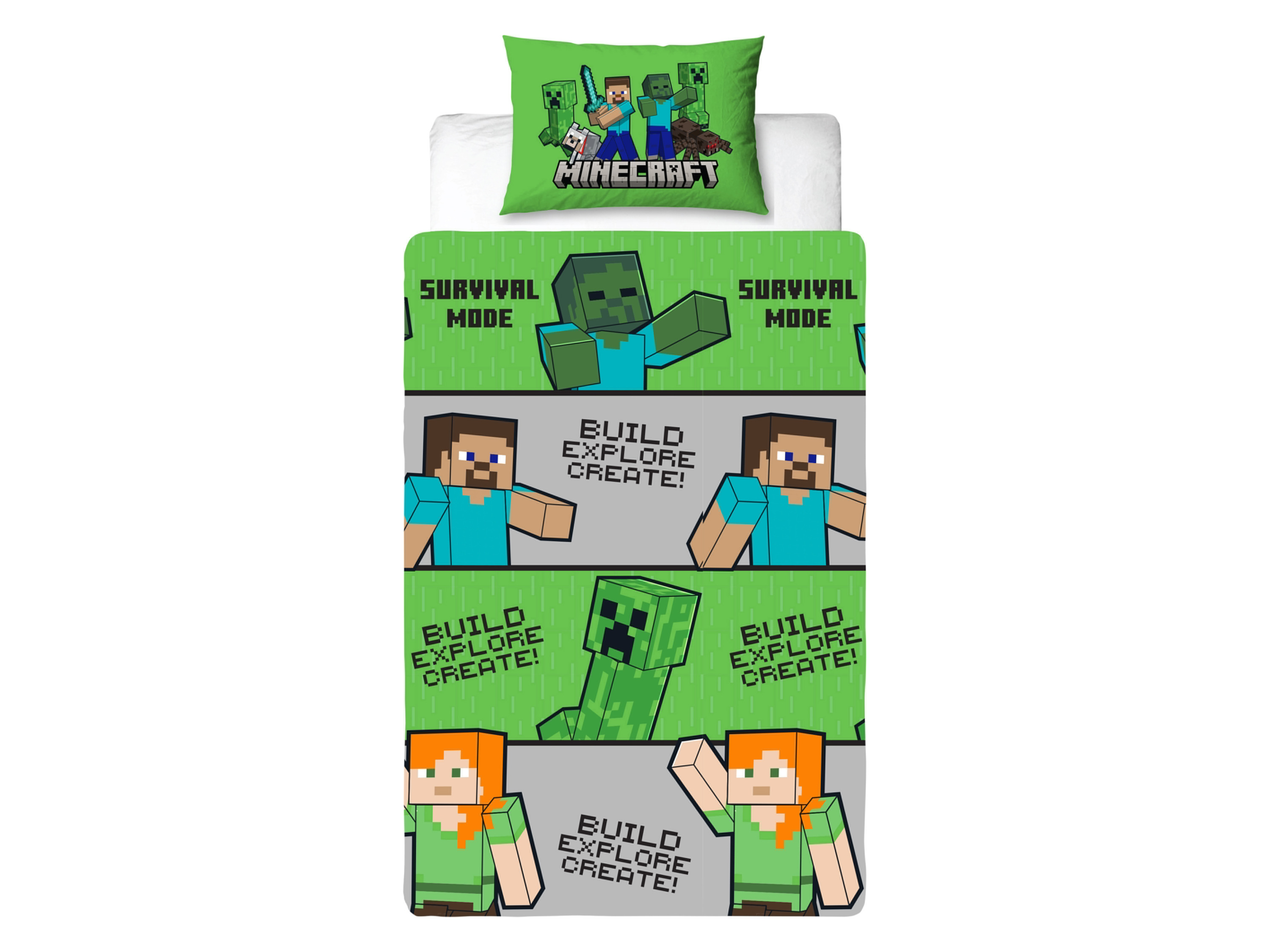 Dětské ložní povlečení, 140 x 200 cm (Minecraft)
