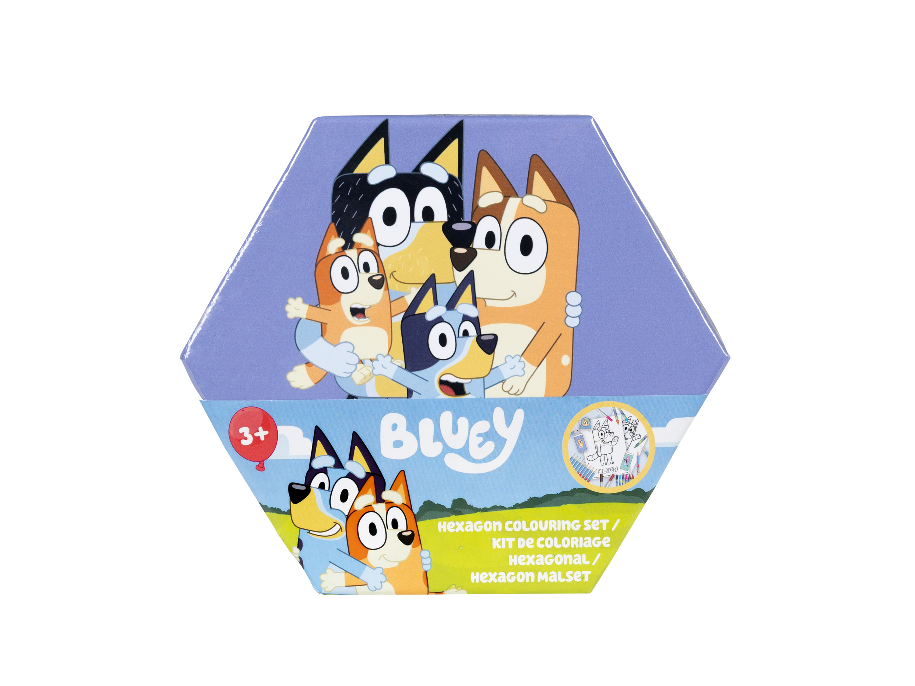 Šestihranný umělecký kufřík, 41dílná sada (Bluey)