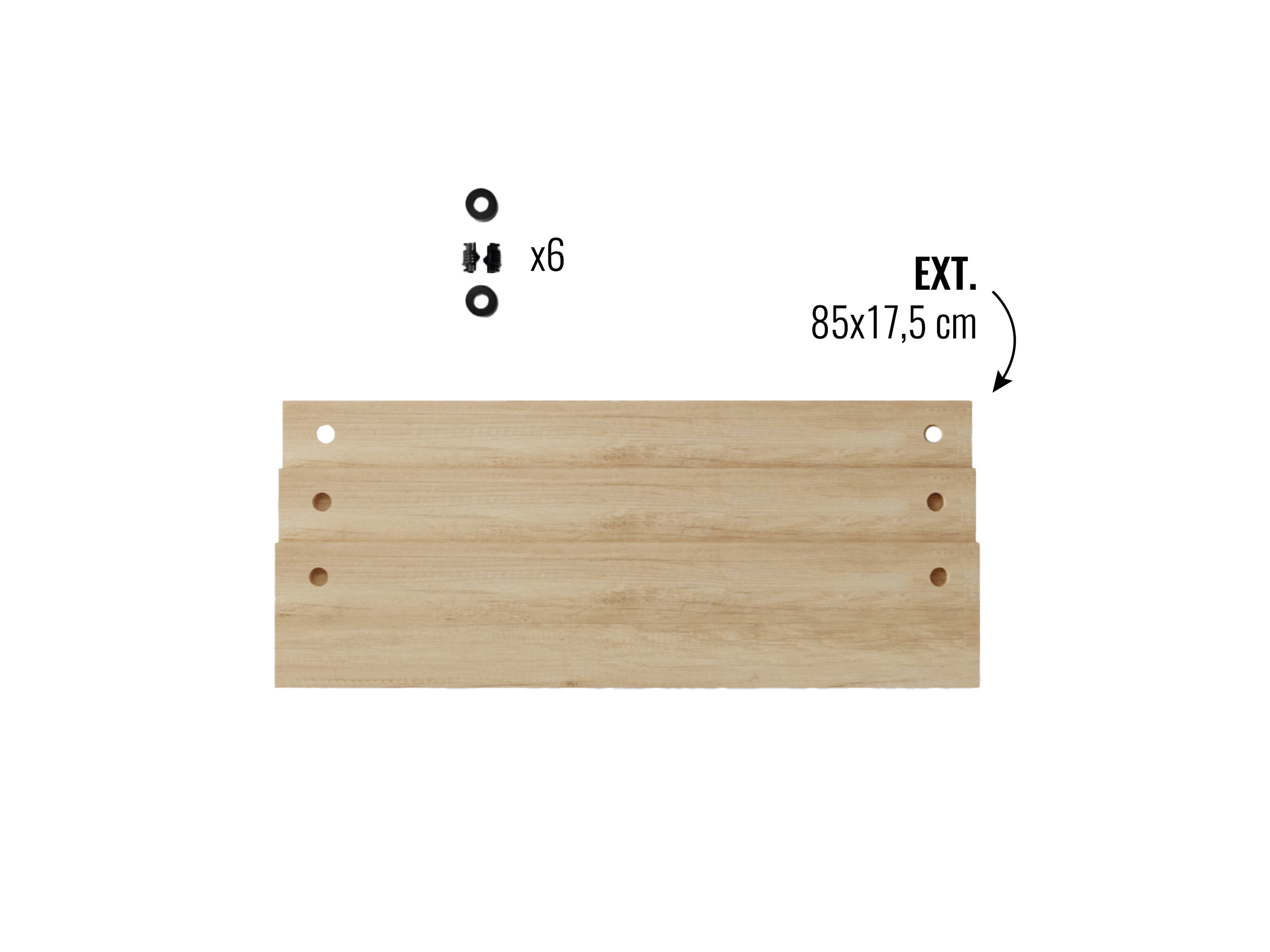AR Shelving Rozšíření pro nástěnný regál »Deco« (85x17,5 cm)