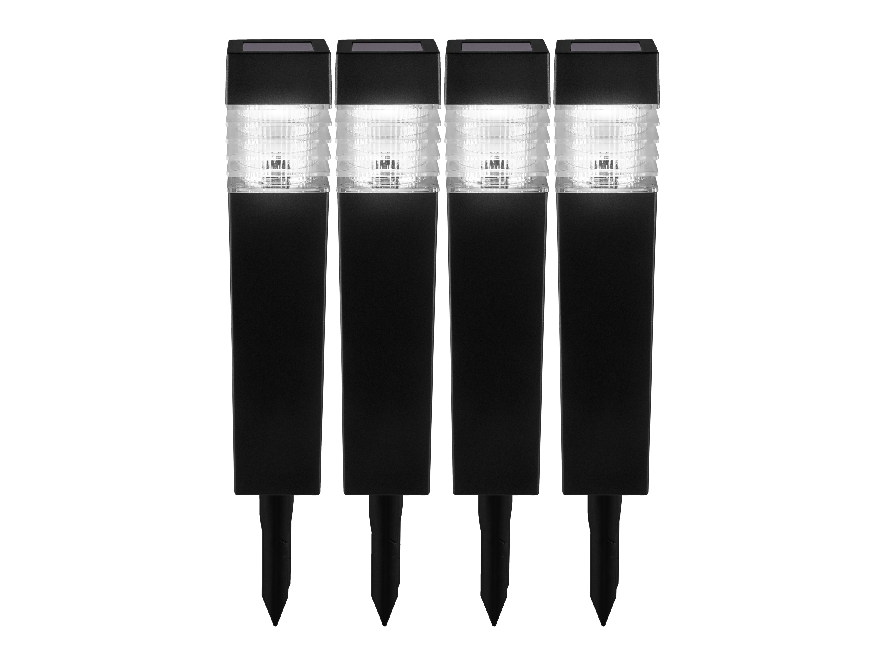 Livarno home Solární LED svítidlo, 4dílná sada (obdélník)