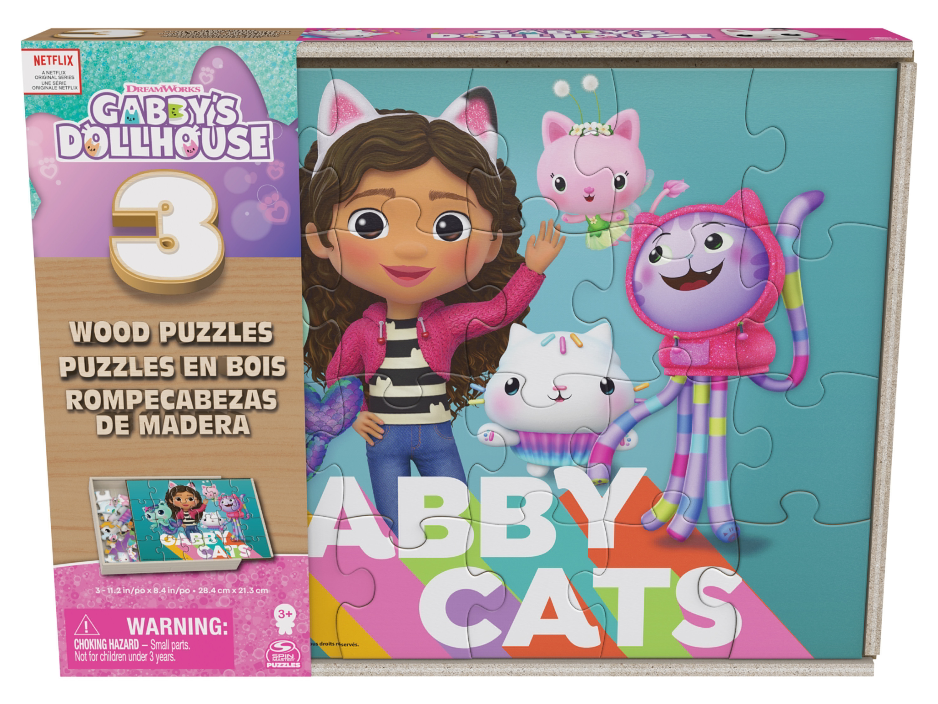 Spinmaster Dřevěné puzzle Tlapková patrola / Gábinin kouzelný domek (Gábinin kouzelný domek)