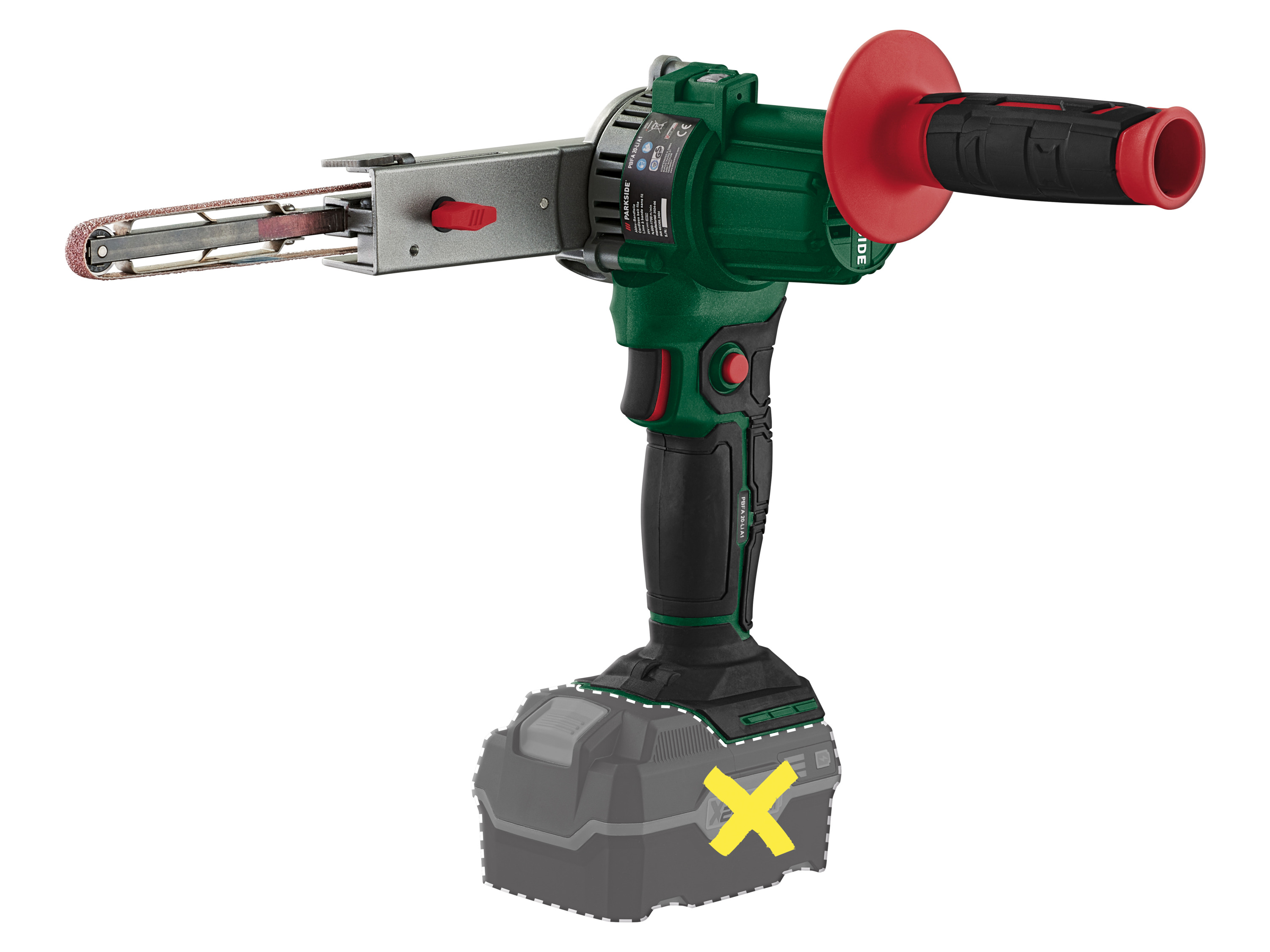 Parkside® Aku pásový pilník Pbfa 20-Li A1 – bez akumulátoru a nabíječky