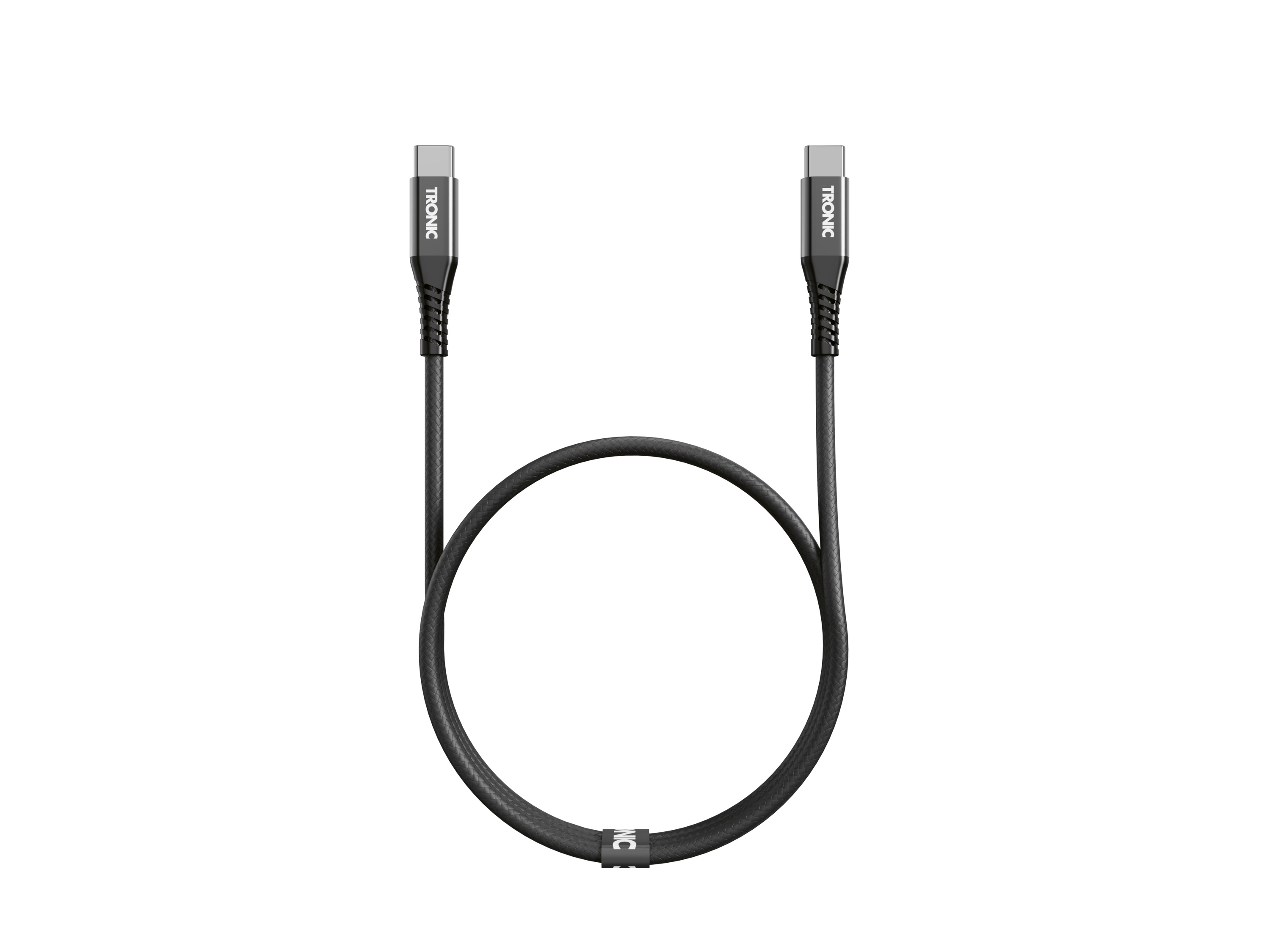 Tronic® Nabíjecí a datový kabel, 2 m (Usb-C - Usb-C, černá)