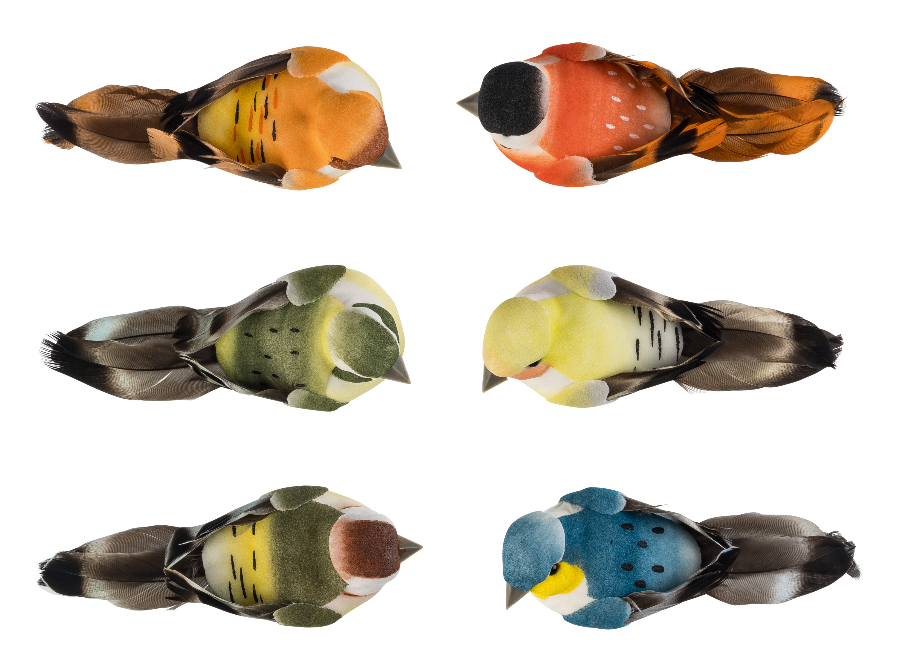 Livarno® Dekorativní klip, 6 kusů (ptáci/barevná)