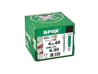 SPAX Sada hmoždinek a šroubů »WIROX«, 200 dílů, rozpěrné hmoždinky typ SD 6x30, univerzální šrouby 4,5x45.