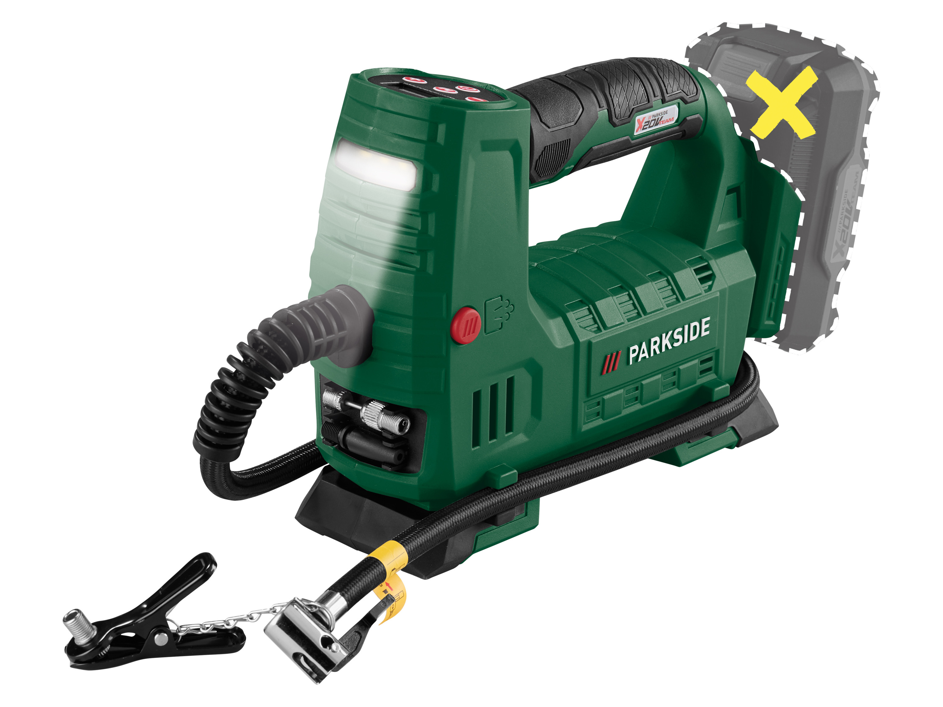 Parkside® Aku kompresor Pakt 20-Li A1 – bez akumulátoru a nabíječky