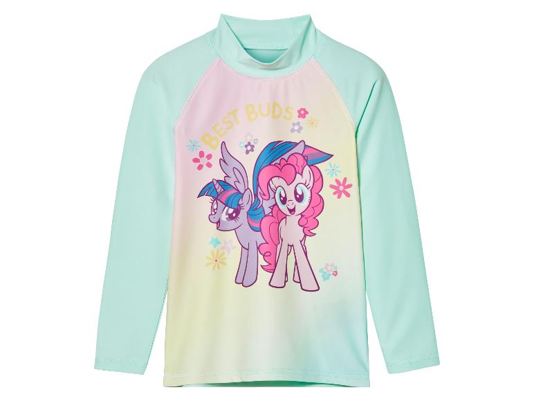 Koupací tričko My Little Pony: dlouhý rukáv, pastelový design s Twilight Sparkle a Pinkie Pie.