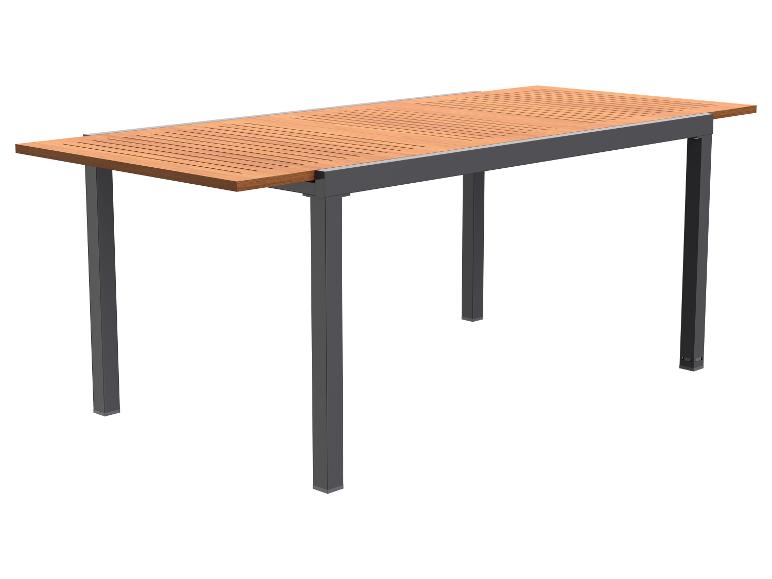  Zobrazit na celou obrazovku Hliníkový rozkládací stůl Valencia, 150–200 x 90 cm, hnědá - Obrázek 2