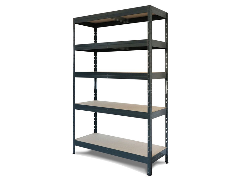  Zobrazit na celou obrazovku AR SHELVING Sada vysokozátěžových regálů s 5 policemi Rivet, 180 x 120 x 50 cm, 2dílná - Obrázek 2