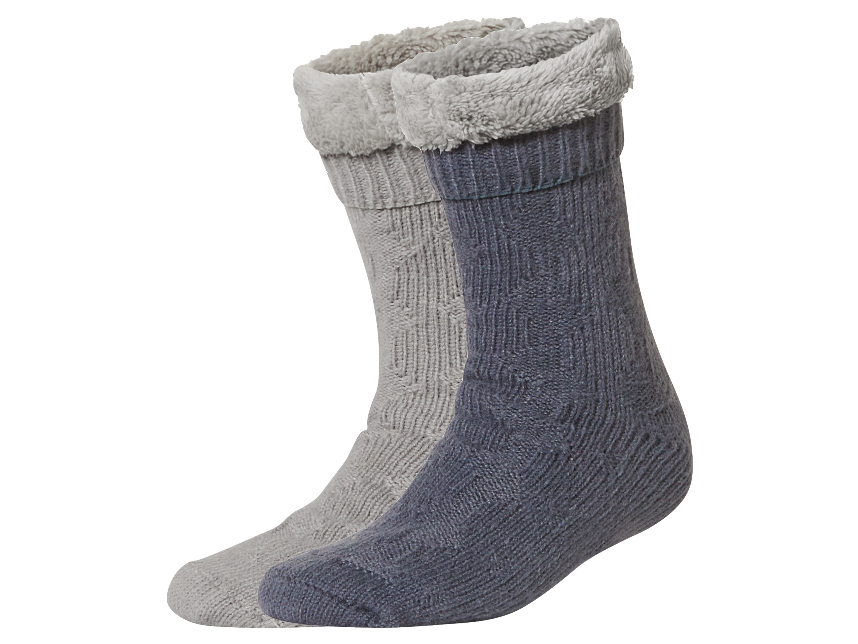 Sansibar Dámské huňaté ponožky, 2 páry (světle šedá / tmavě šedá, 39-42)