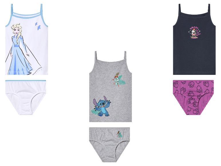 Sady spodního prádla pro holky s motivy Frozen, Stitch a Minnie.