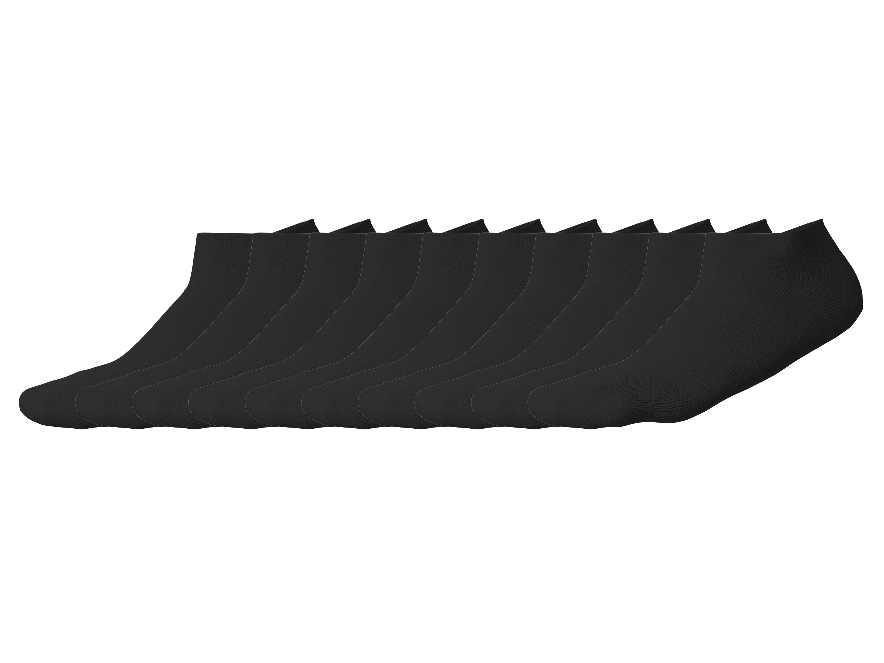 Esmara® Dámské / Pánské nízké ponožky, 10 párů (černá, 35-38)