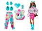 Panenka Barbie Care Bears s oblečením, doplňky a plyšovým medvídkem.