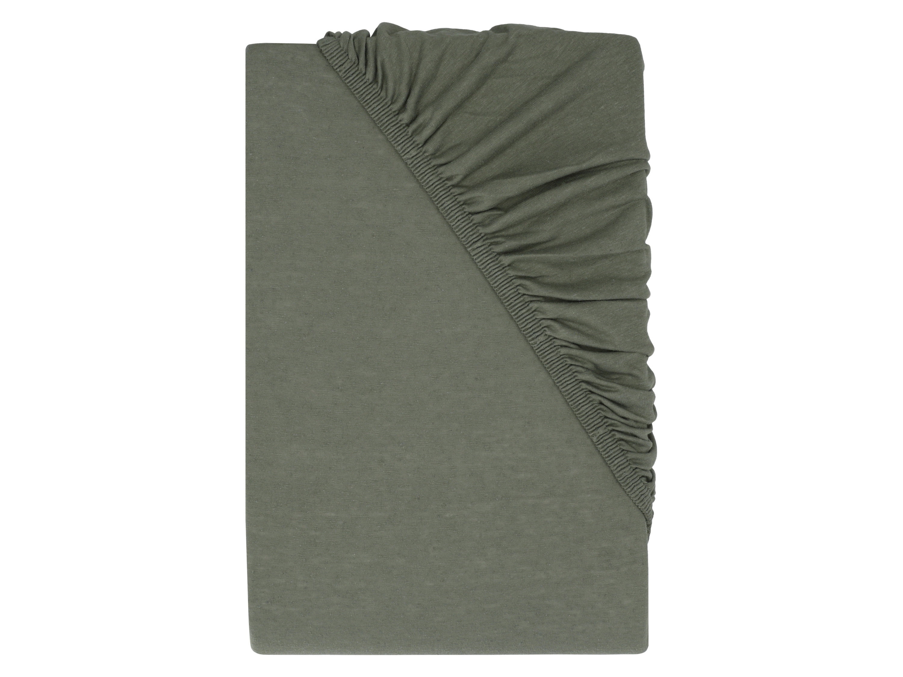 Livarno® Žerzejové napínací prostěradlo, 140–160 x 200 cm (zelená)