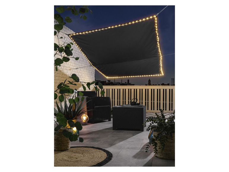  Zobrazit na celou obrazovku LIVARNO home Sluneční plachta s LED osvětlením, 3 x 2 m - Obrázek 2