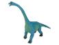 Modrý plastový dinosaurus hračka.