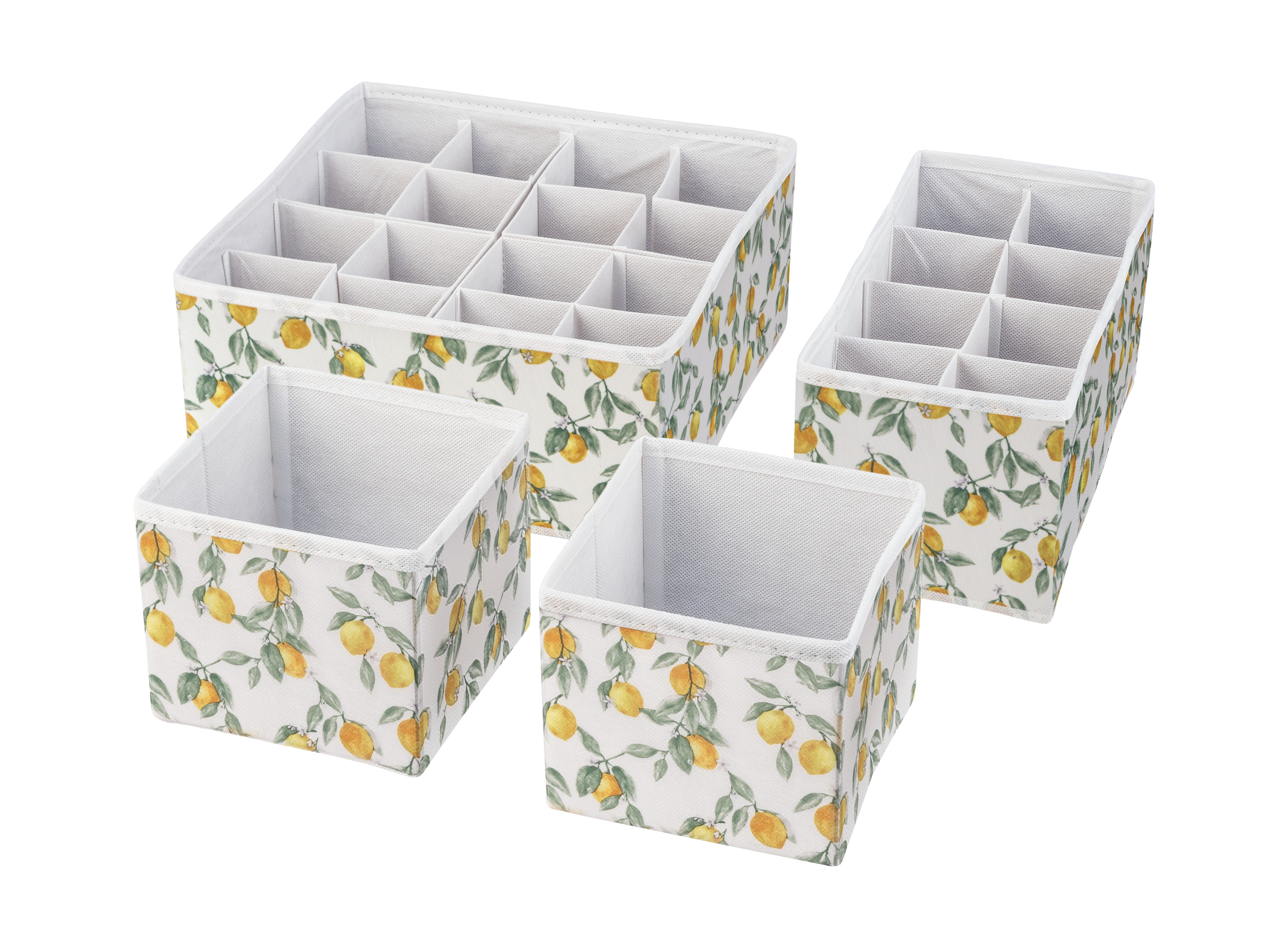 Livarno home Organizér do zásuvky, 4 kusy (bílá/žlutá)