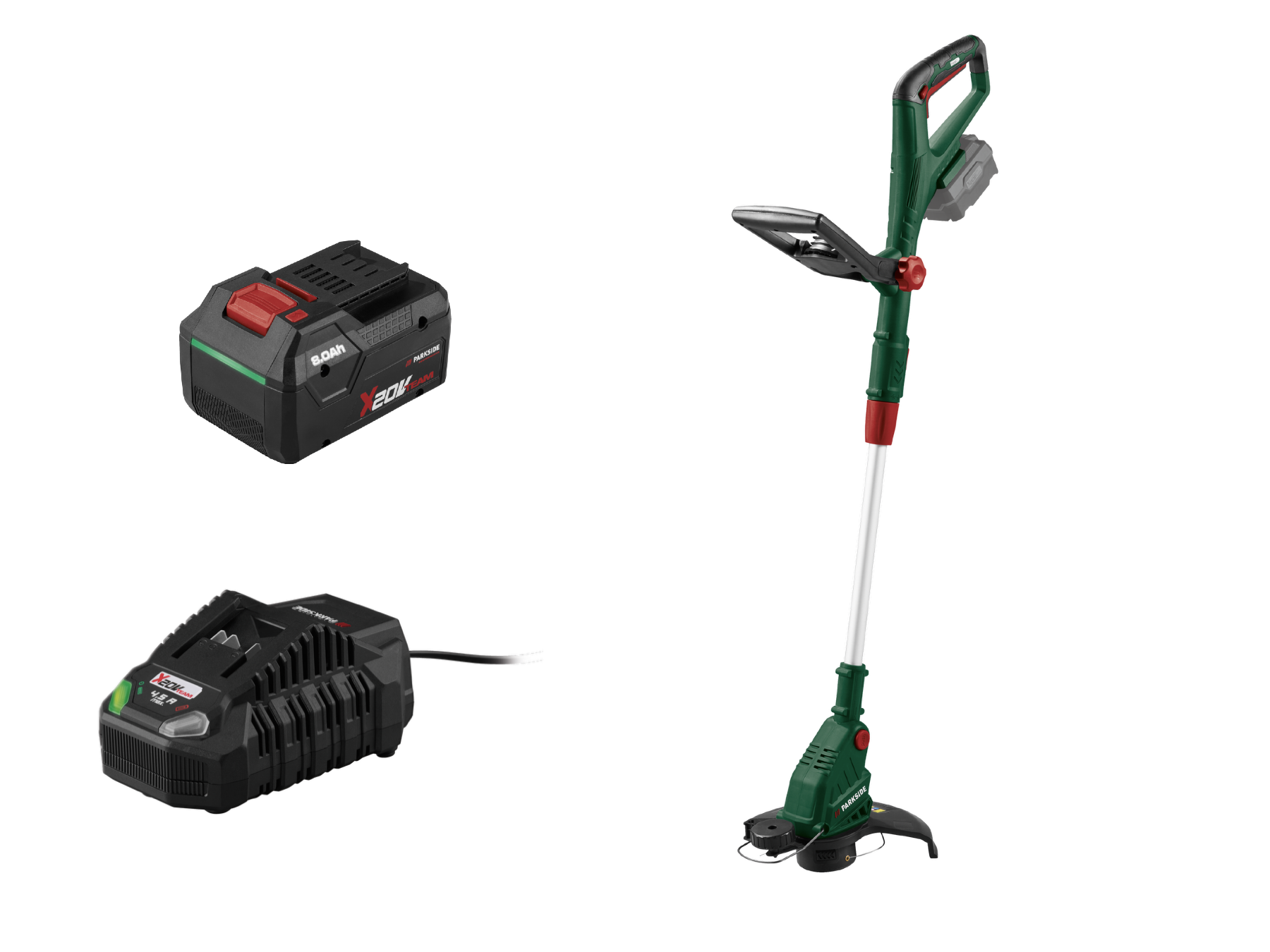 Parkside® Aku strunová sekačka Prta 20-Li D3, Smart 8 Ah