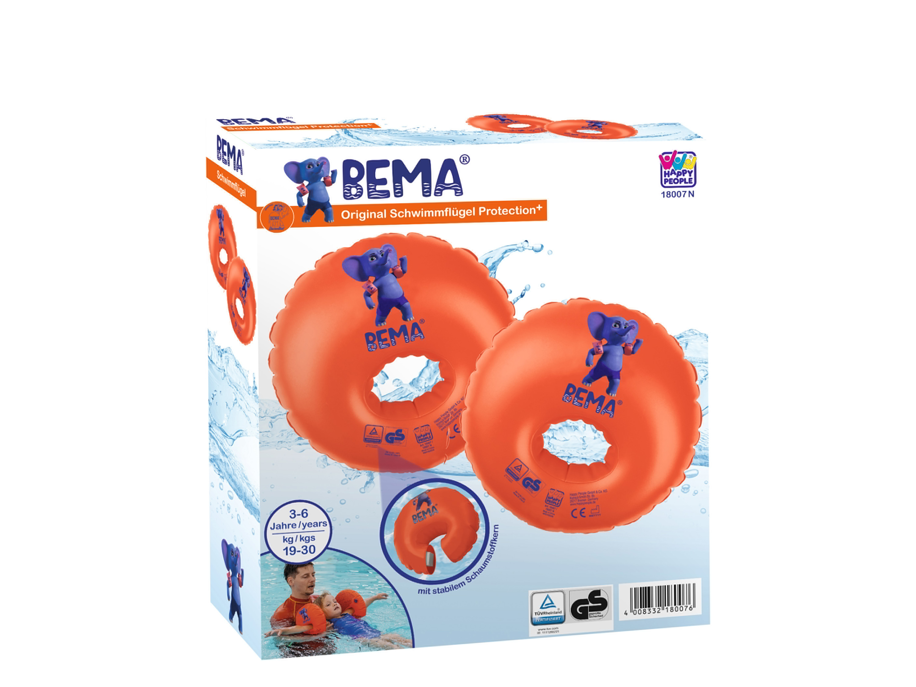 Bema® Dětská sedačka do vody / Plavecké rukávky (18007, pro děti až do cca 19–30 kg, 25 x 29 cm)