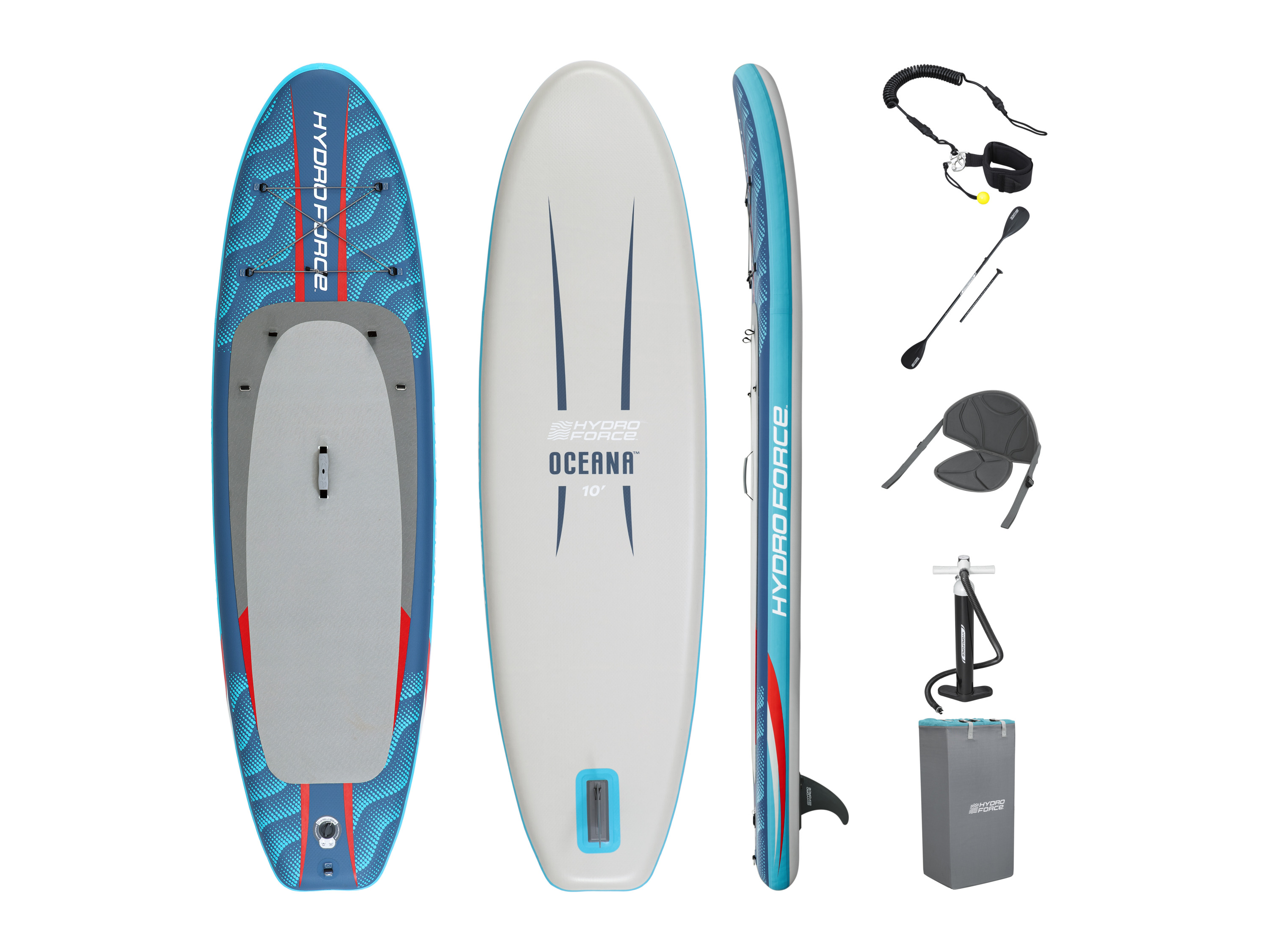 Hydro Force oceana set 2v1 - nafukovací paddleboard s opěrátkem