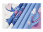Stitch povlečení v modré a světle růžové barvě.