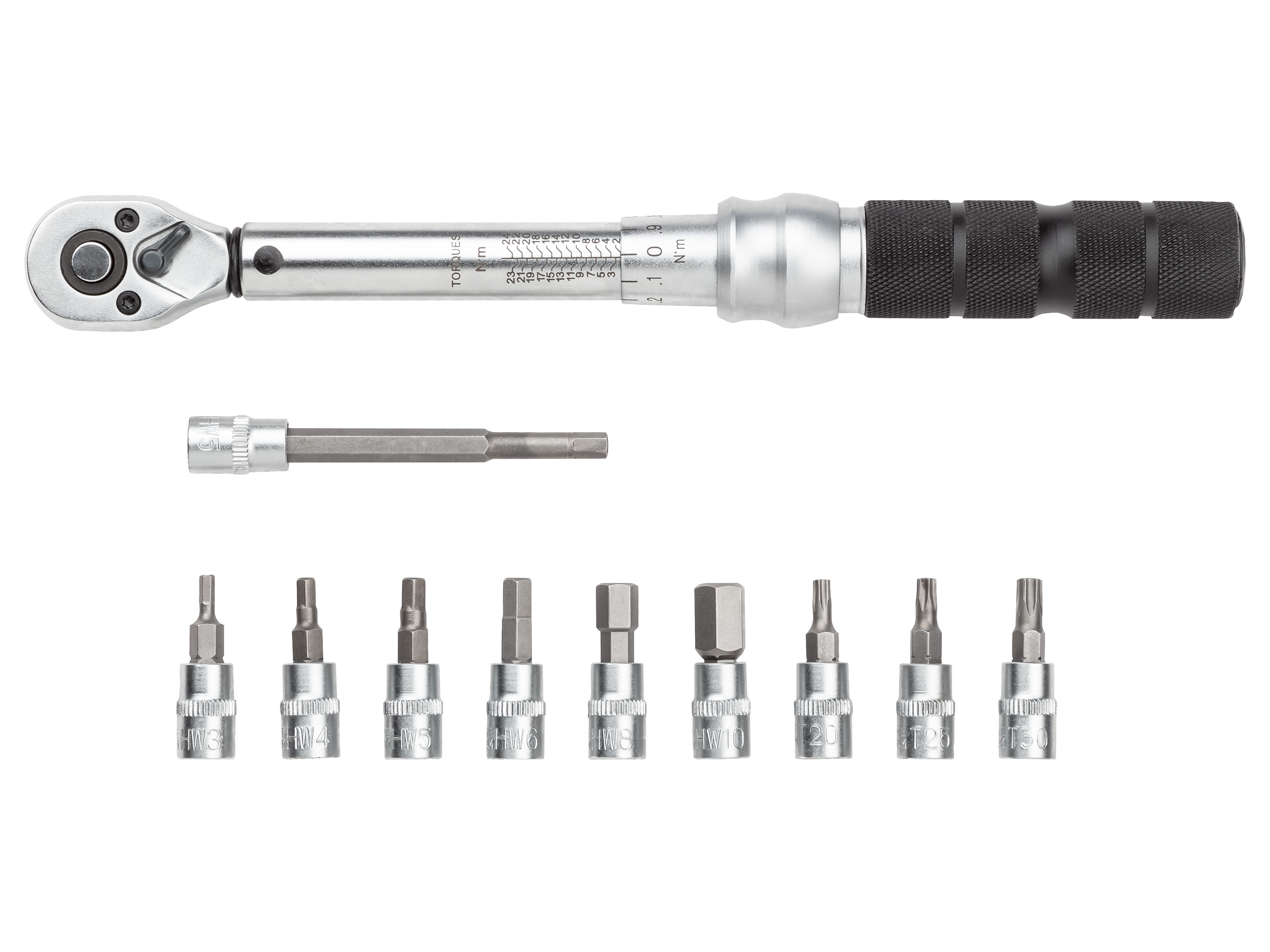 CRIVIT Momentový klíč na jízdní kola 2–24 Nm, 1/4"