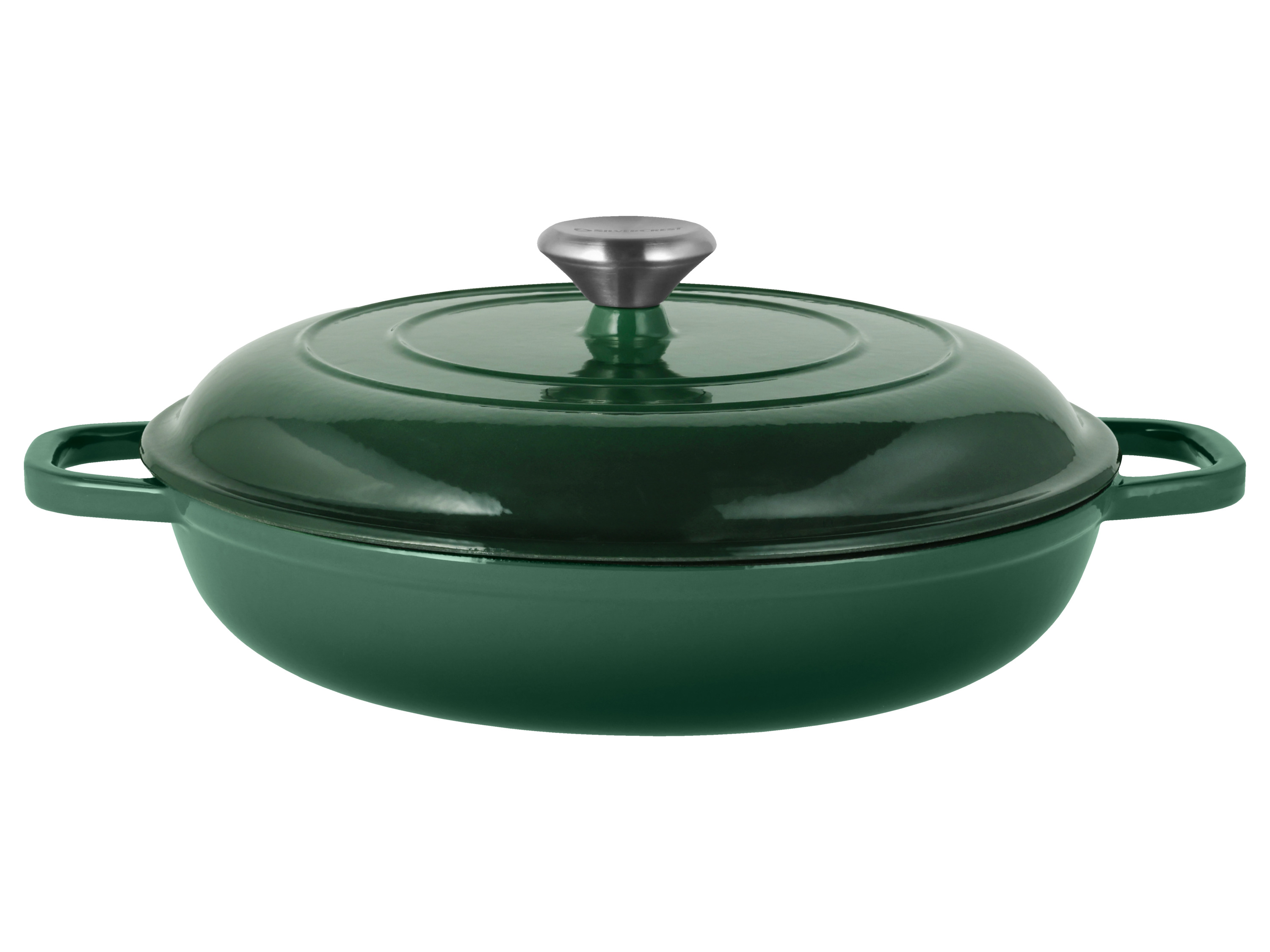 Silvercrest® Litinová servírovací pánev Premium, Ø 30 cm / 3,7 l (zelená)