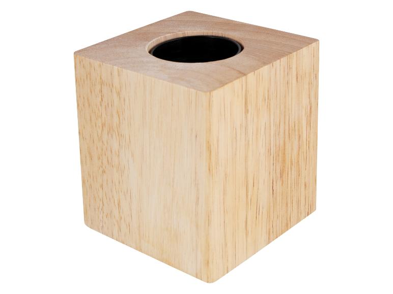 Dřevěný box na kapesníky s kulatým otvorem