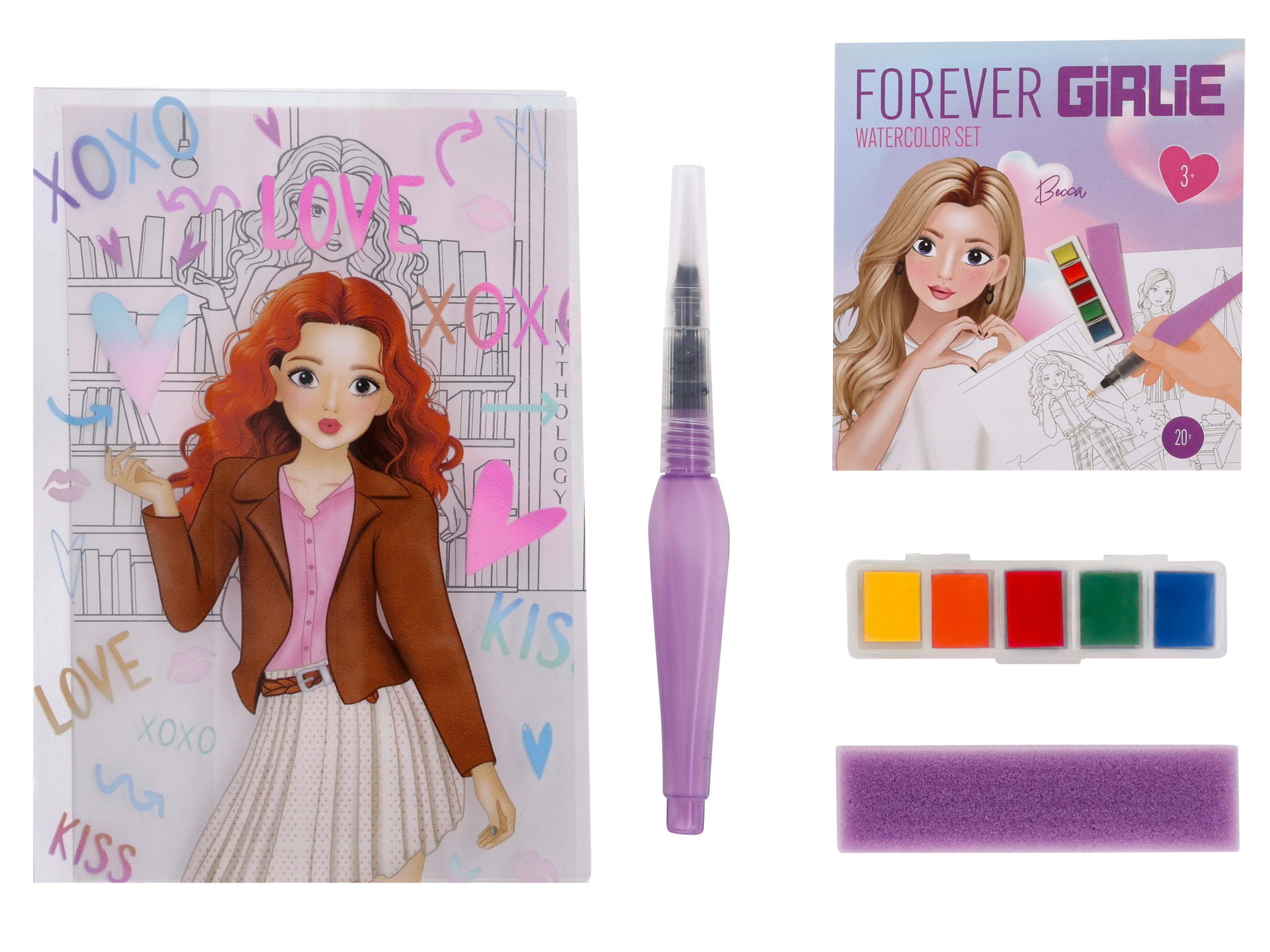 Sada vodových barev (lila fialová)