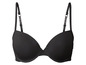 Černá podprsenka s hladkými košíčky a nastavitelnými ramínky.