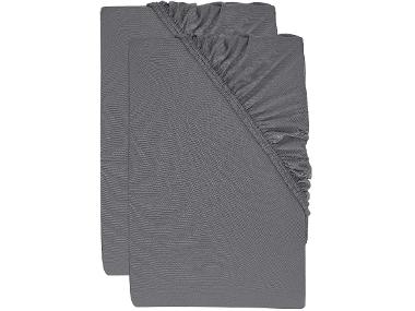 LIVARNO® Sada žerzejových napínacích prostěradel, 90–100 x 200 cm, 2dílná, šedá