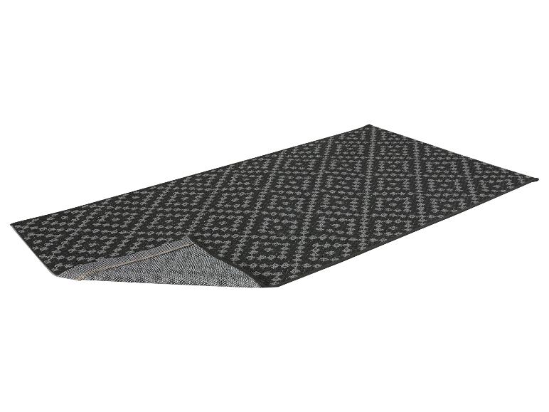 Černý a šedý běhoun s geometrickým vzorem