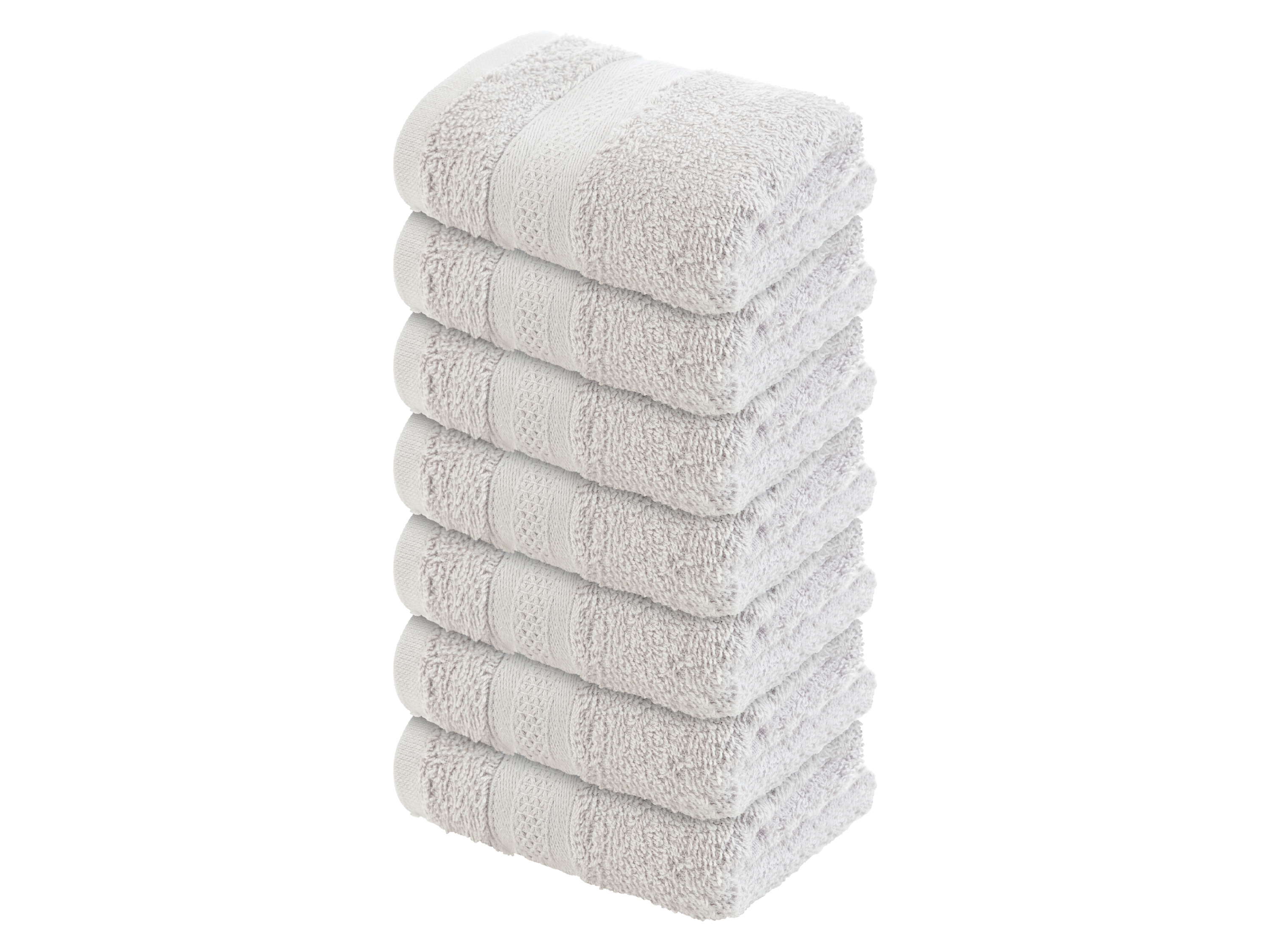 Livarno home Sada ručníků pro hosty, 30 x 30 cm, 7 kusů (světle šedá)