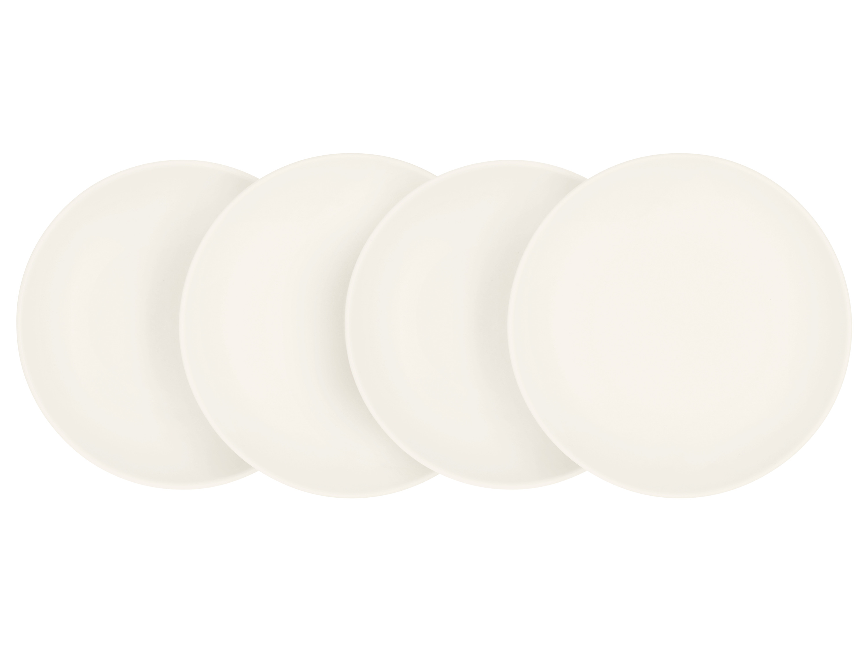 Silvercrest® Sada jídelních / polévkových talířů, 4dílná (jídelní talíř, bílá)
