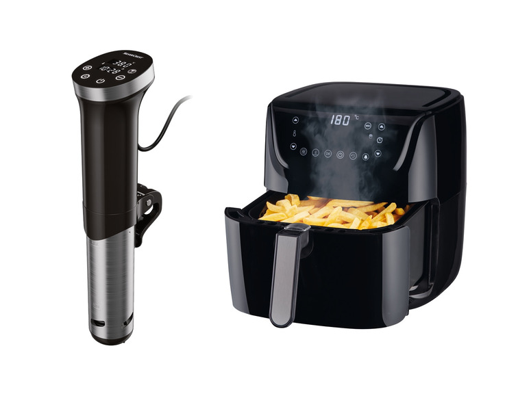  Zobrazit na celou obrazovku SILVERCREST® Sada horkovzdušné fritézy Smart XL SHFS 2150 A1 a vařiče Sous Vide Stick Smart SSVSS 1200 A1, 2dílná - Obrázek 1
