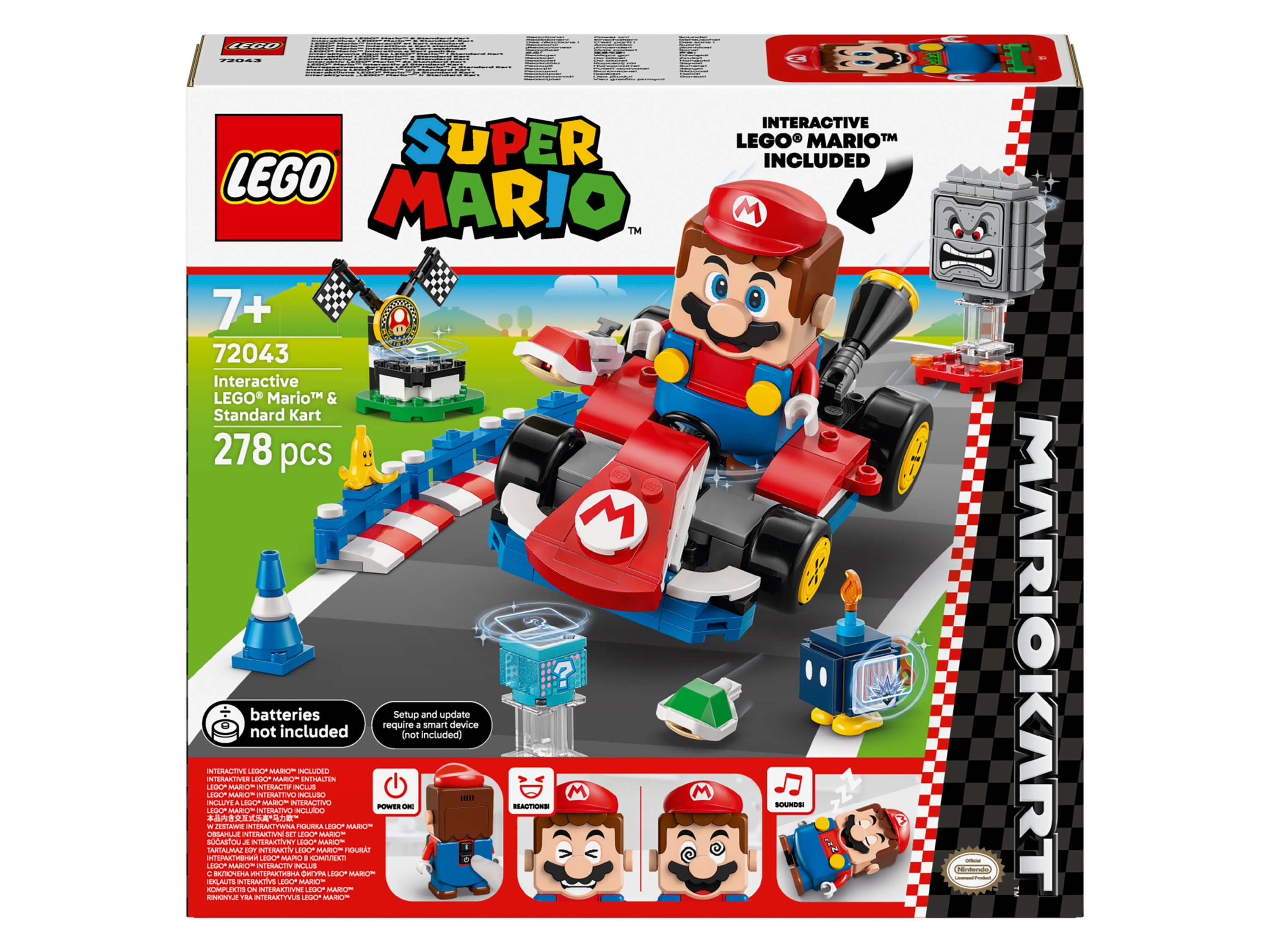 Lego® Super Mario 72043 Mario Kart™ – Interaktivní Lego® Mario™ a Standard Kart