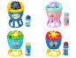 Šest bublifuků s různými motivy: Bluey, Gabby's Dollhouse, Peppa Pig a Paw Patrol.