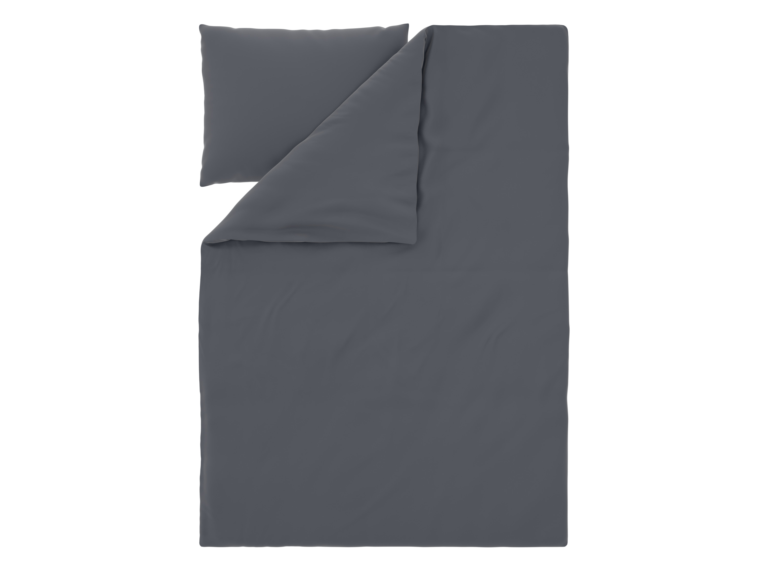 Livarno® Ložní povlečení Washed z mikrovláknitého saténu, 140 x 200 cm, 70 x 90 cm (šedá)
