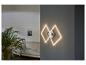 Moderní LED nástěnná svítidla v geometrickém stylu.