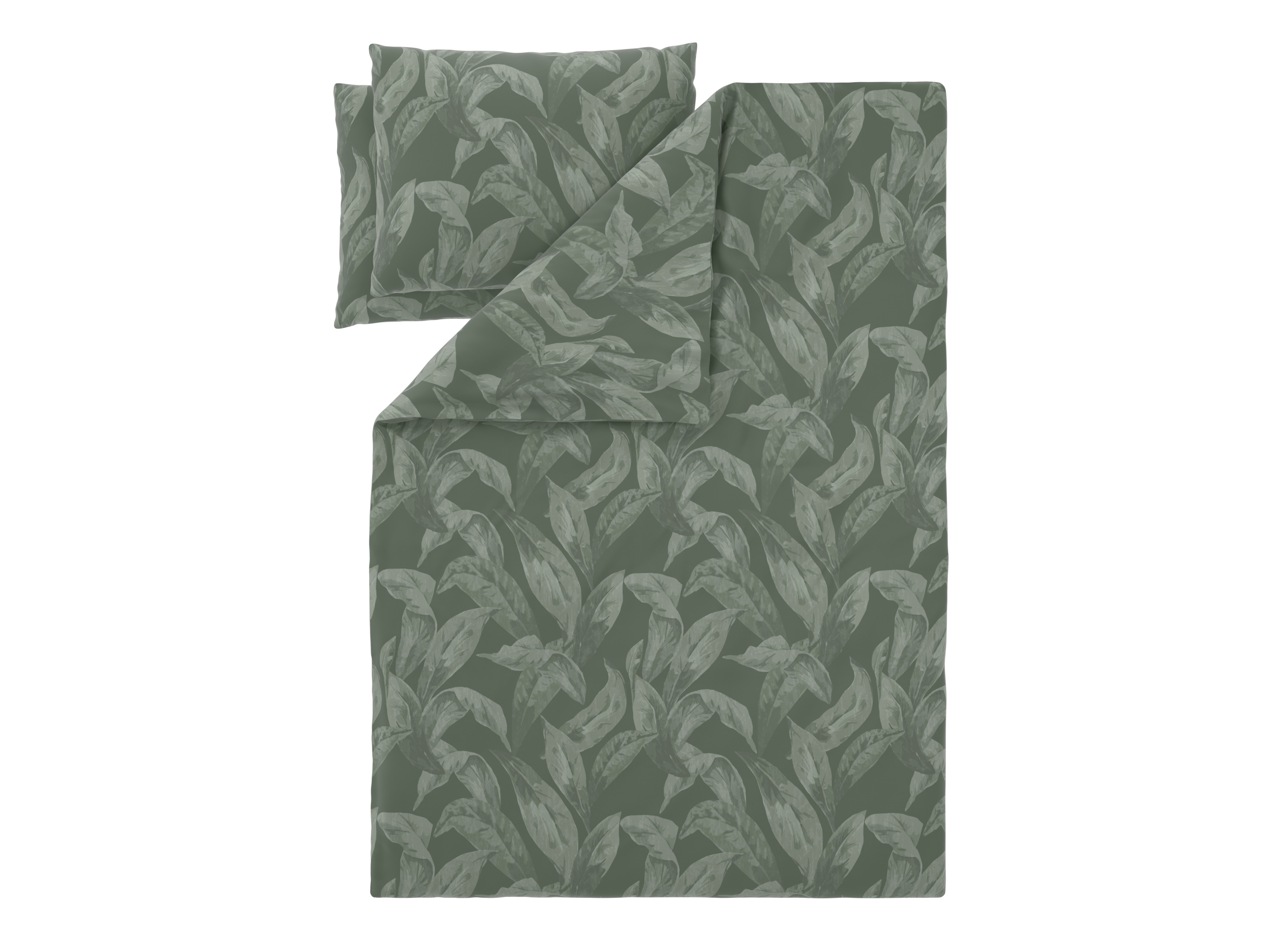 Livarno® Saténové ložní povlečení, 200 x 220 cm, 70 x 90 cm (zelená)