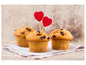 Čokoládové muffiny s červenými srdíčky