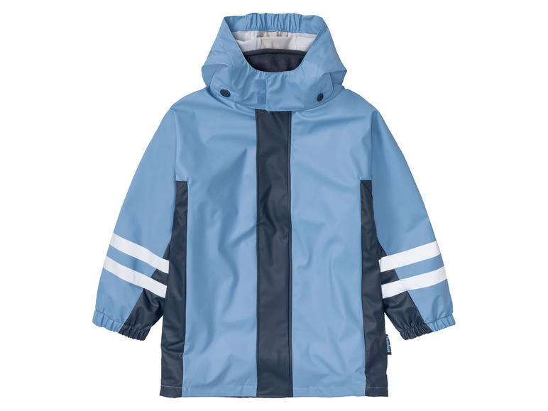 Playshoes Dětská nepromokavá bunda s fleecovou pod (86/92, námořnická modrá / světle modrá)