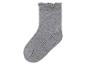 Šedá ponožka s volány nahoře