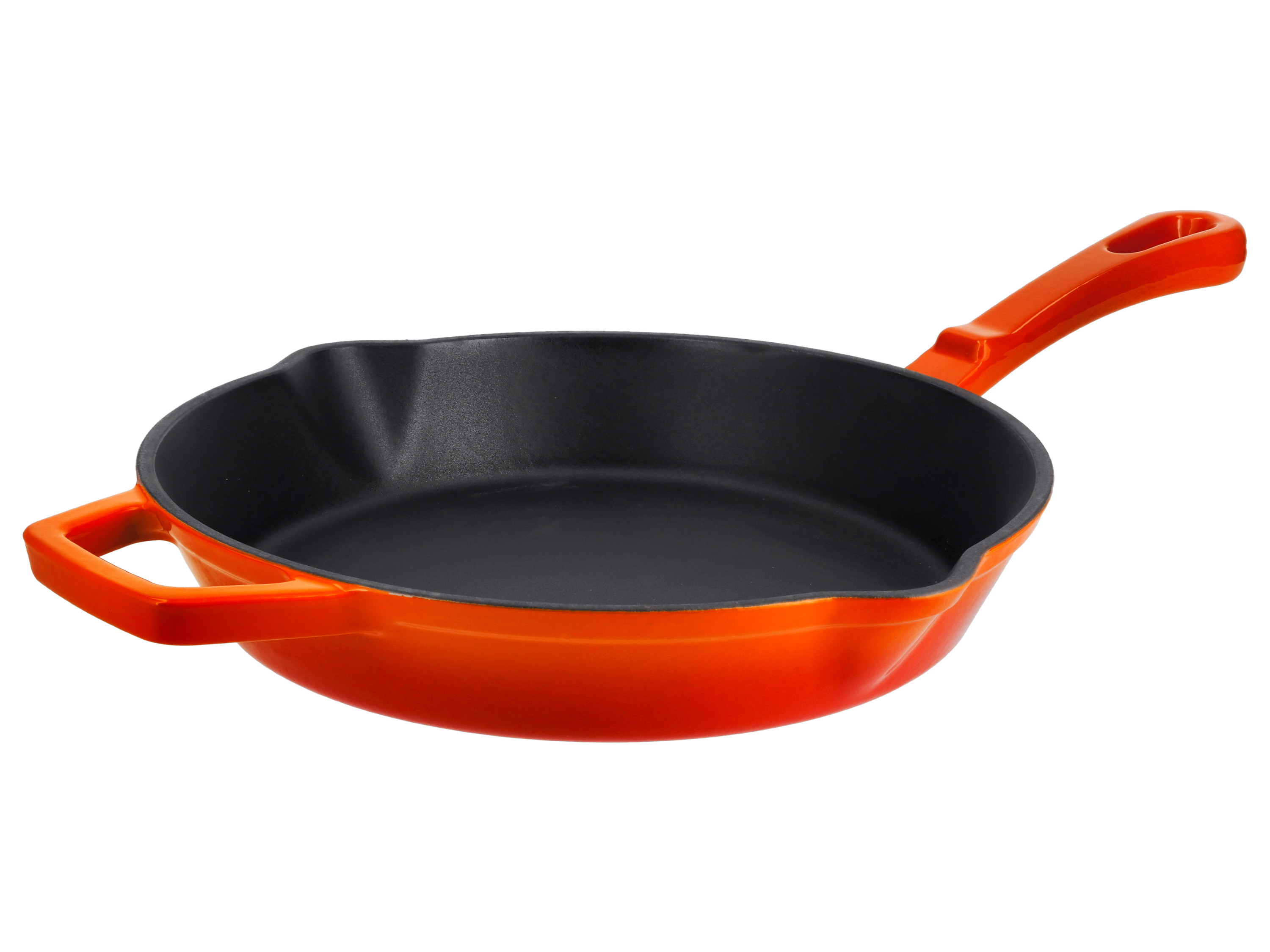 Silvercrest® Litinová grilovací pánev Premium, Ø 25 cm (kulatá, oranžová)