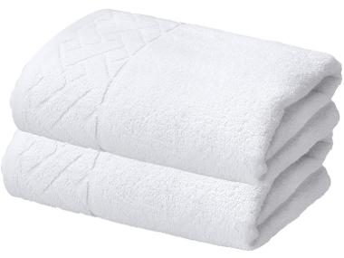 LIVARNO® Sada froté ručníků 50 x 100 cm, 450 g/m2, 2dílná, bílá