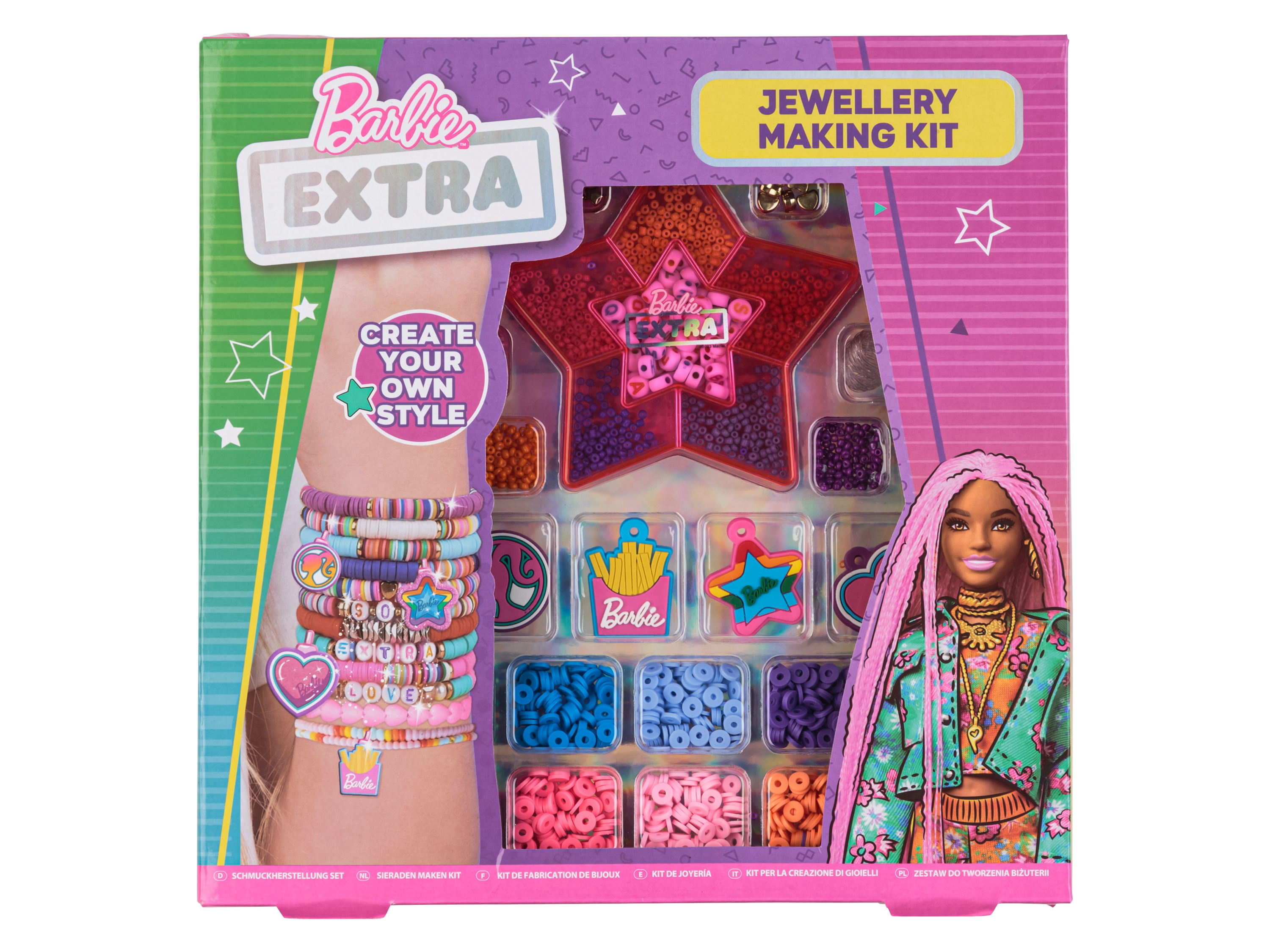 Barbie Dětská ledvinka / Diář / Kreativní sada (kreativní sada na výrobu šperků)