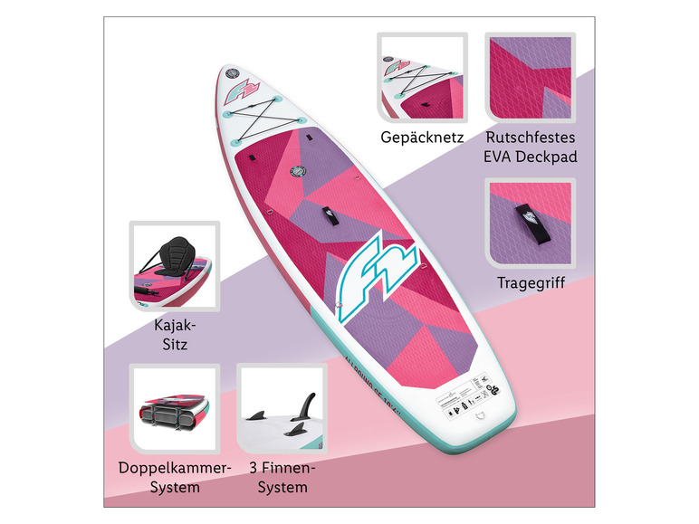  Zobrazit na celou obrazovku F2 Dvoukomorový paddleboard Allround Floral 10'6" - Obrázek 4